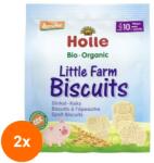 Holle Baby Set 2 x Biscuiti Eco din Spelta, Mica Ferma, Holle Baby, 100 g (OIB-2xBLG-0490726)