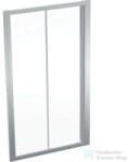 Geberit GEO 110x190 cm-es tolóajtó átlátszó üveggel, Reflex vízlepergető réteggel, ezüst kerettel, 560.143. 00.2 (560143002)