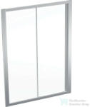 Geberit GEO 140x190 cm-es tolóajtó átlátszó üveggel, Reflex vízlepergető réteggel, ezüst kerettel, 560.163. 00.2 (560163002)