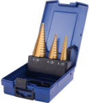PTG lépcsős egyenes hornyú lemezfúró készlet HSS TiN 4-30 mm, 3 részes (F059062)