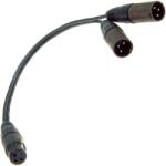 KLOTZ KL-PYB5N Y adapter kábel, XLRF-2xXLRM, 0, 2 m