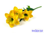  Nárcisz 3 fejes selyem ág 49 cm - Napsárga