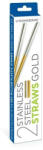 Ukonserve Rozsdamentes GOLD acél szívószálak, 2 db (UK145)
