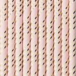 Ginger Ray Light pink papírszívószál - 10 db-os csomag