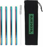 Ecocare Fém szívószál Maxi 12 mm Rainbow 4 db-os készlet