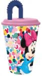Disney Minnie szívószálas pohár, műanyag 430 ml (STF51130)