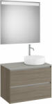 Roca Komplett bútor, Roca Ona A851715511 mosdószekrény Pack tükörrel, jobboldali ráültethető mosdóhoz,