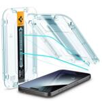 Spigen Folie Spigen sticla tR EZ Fit 2 Pack pentru iPhone 15 Pro Max, Transparent (8809896751964)