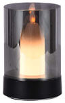 V-TAC Asztali lámpa beépített LED fényforrással, gyertya design, tölthető (2W) fekete, meleg fehér ( 10567)