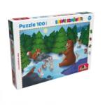 Noriel Puzzle, 100 piese, Ursul pacalit de vulpe, Colectia Basme Romanesti, Noriel RB37763 Puzzle