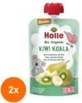 Holle Baby Set 2 x Piure de Pere si Banane cu Kiwi Eco, Kiwi Koala, Holle Baby, 100 g (OIB-2xBLG-1877276)