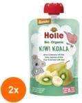 Holle Baby Set 2 x Piure de Pere si Banane cu Kiwi Eco, Kiwi Koala, Holle Baby, 100 g