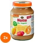 Holle Baby Set 2 x Piure de Mere si Pere Eco, Holle Baby, 190 g