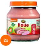 Holle Baby Set 2 x Piure cu Carne de Vita Eco, Holle Baby, 125 g