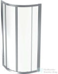 Geberit GEO 80x80x190 cm-es tolóajtós íves zuhanykabin átlátszó üveggel, ezüstözött 560.111. 00.2 (560111002)