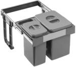 EKOTECH - Beépíthető hulladékgyűjtő FREE JAZZ SHORT 45 - 1x15 liter+1x7 liter (93014162608) - watermarkt