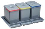 EKOTECH - Beépíthető hulladékgyűjtő PRACTIKO 900 - 3x15 liter + 3 tartó (91164100B5) - watermarkt