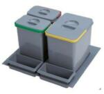 Elleci EKOTECH - Beépíthető hulladékgyűjtő PRACTIKO 600 - 1x15 liter + 2x7 liter + 2 tartó (91114100B5)