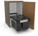 EKOTECH - Beépíthető hulladékgyűjtő FREE JAZZ 45 - 1x26 liter+3x7 liter (93014162454) - watermarkt