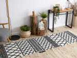  BERTY fekete-fehér geometrikus mintás futószőnyeg Méret: 60x300 cm (DW85674/1B)