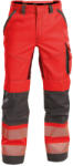 DASSY Odessa munkavédelmi jól láthatósági derekas nadrág piros/szürke színben (2009842070B66430052)