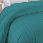 HomePuls Cearsaf de pilota 2 persoane Damasc Bumbac 100% tip Hotel cu dunga 1 cm, 160x220 cm, Turcoaz