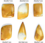  Cabochon Jasp Galben - Patrat - Neregulat - Picatura - 29-42x19-28x6-7 mm - 1 Buc