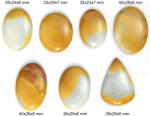  Cabochon Jasp Galben - Oval - Picatura - 33-40x23-28x6-7 mm - 1 Buc