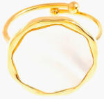LAAVA Gyöngyházas aranyozott gyűrű (nagy méretű) (állítható méret) - laava - 4 990 Ft