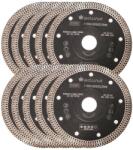 RICHMANN Disc diamantat turbo subtire, ceramica, taiere umeda si uscata, set 10 buc, 125 mm/22.23 mm, Richmann Exclusive (C4851P10) - jollymag Disc de taiere