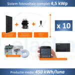 SG SOLAR Sistem fotovoltaic ONGRID 4, 5 kWp - ENPHASE (SGS- ENPHASE45)