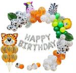 Teno Set Baloane si Decoratiuni Teno®, pentru Petreceri/Aniversari copii, tema junglei/safari, latex, multicolor