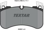 TEXTAR set placute frana, frana disc TEXTAR Q+ 2058101 (2058101)
