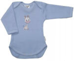  Babastar hosszú ujjú pamut body (74) Zsiráf It's a boy! kék - babastar