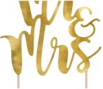  Tortadekor - "Mr & Mrs" - 25, 5 cm türkiz: arany
