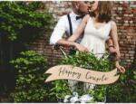  Függő dekoráció Happy Couple a Wedding 55x19 cm
