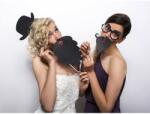  Esküvői kellékkészlet fotózáshoz - fekete 4 db