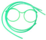 Harko Vicces szemüveget formáló rugalmas PVC szívószál, zöld (5995206004271)