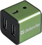 Defender Hub Defender USB Quadro Iron 4xUsb Aluminium 0.5A Negru (4714033835060)
