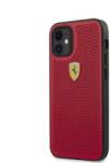 Ferrari Husa Ferrari Cover On Track Perforated pentru iPhone 12/12 Pro Rosu (3700740479605)