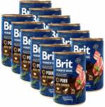 Brit Brit premium by Nature Conservă de porc & trahee 12 x 400 g