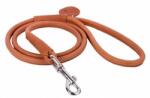  COLLAR Lesă rotundă din piele pentru câini - 122cm, 4mm - maro