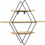 STILISTA Fali polc 48 x 47 x 11 cm világos fa (40070321)