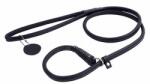 COLLAR Lesă câine de piele de restricționare - 135cm, 4mm - negru