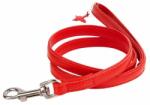COLLAR Lesă din piele netedă 122cm, 18mm - roșu
