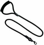 PET NOVA Lesă rotundă din nylon pentru câini, neagră, XL - 120 cm