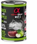 Alpha Spirit Alpha Spirit Dog Wet - Rață și măr verde 400 g
