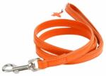 COLLAR Lesă din piele netedă 122cm, 12mm - portocalie