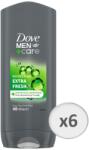 Dove Men+Care Extra Fresh tusfürdő, 6x400ml (6x 8720181313424)