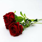  Bársony tapintású vörös rózsa 50 cm, 1db (Barsony-tapintasu-voros-rozsa-50-cm)